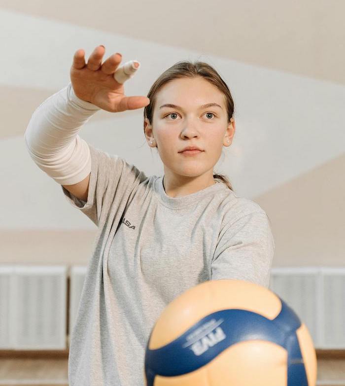 Jeune joueuse de handball